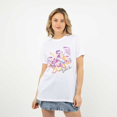 Polera Con Estampado Manga Corta Mujer Icono Print-3