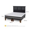 Cama Europea CIC Base Dividida 2 Plazas Balance + Respaldo Torino Negro