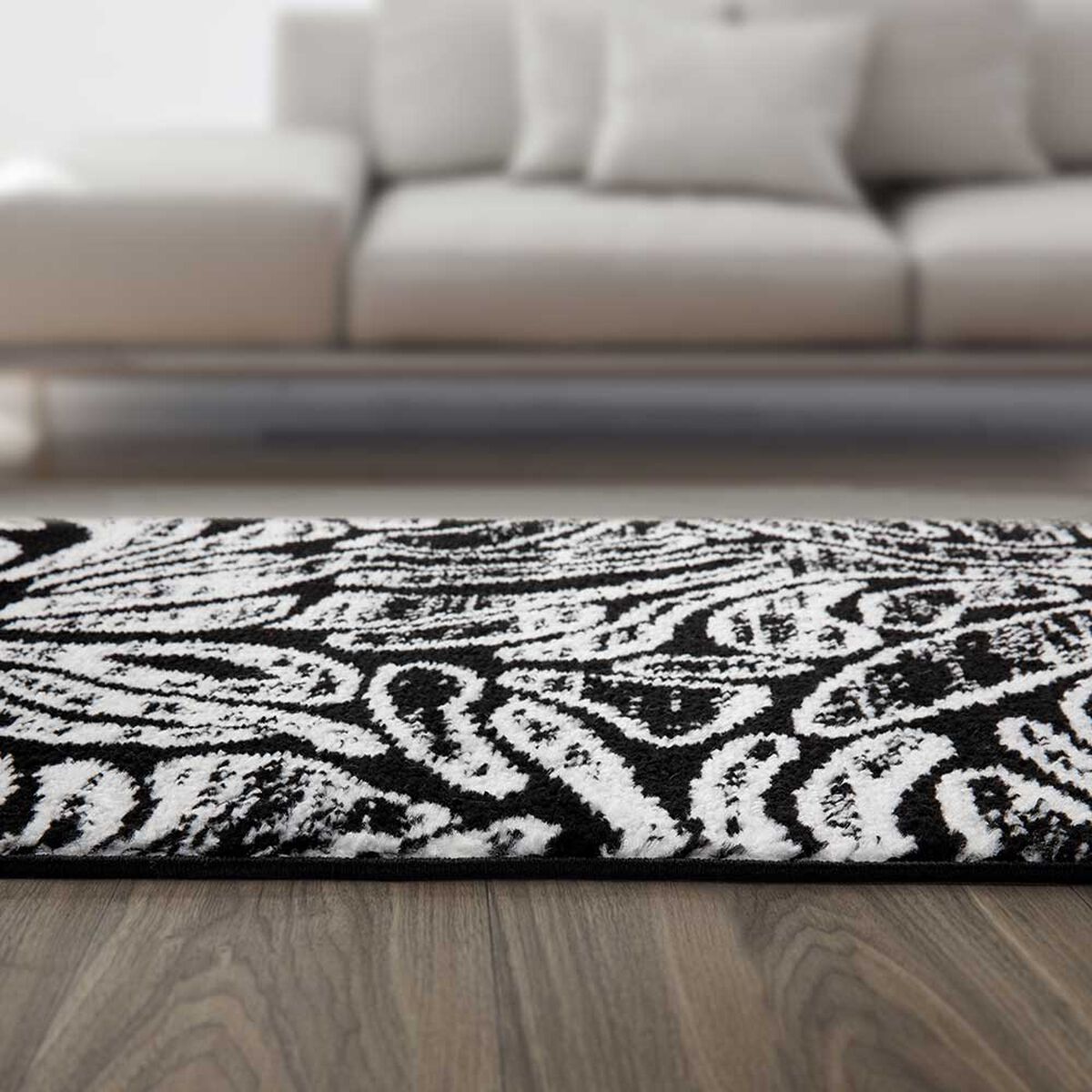 Alfombra de Pasillo Modalfo Siesta Negro 230 x 70 cm