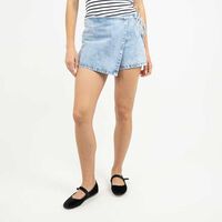 Falda Short Mujer Zibel Azul-Claro, Azul-Medio