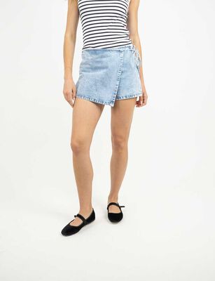 Imagen 1 del producto Falda Short Mujer Zibel Azul-Claro, Azul-Medio