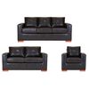 Juego de Living Muebles America Franco Sofá 3 Cuerpos + Sofá 2 Cuerpos + Sillón 1 Cuerpo Chocolate