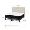 Cama Europea CIC Base Dividida 2 Plazas Premium + Respaldo Ebro