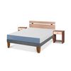Cama Europea CIC 2 Plazas Excellence + Respaldo + 2 Veladores