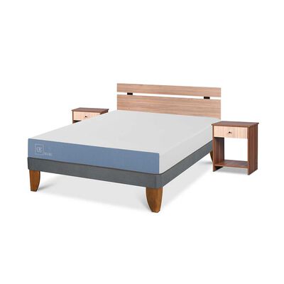 Imagen 2 del producto Cama Europea CIC 2 Plazas Excellence + Respaldo + 2 Veladores