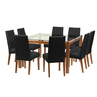 Juego de Comedor Latam Home Barcelona 8 Sillas Negro