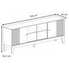 Rack TV Exit Florencia hasta 70" Nogal Beige