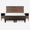 Cama Europea Rosen Base Dividida 2 Plazas Ergo T + Respaldo + 2 Veladores
