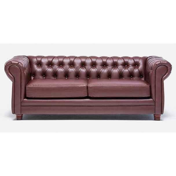 Sofá Barra Design Chesterfield 3 Cuerpos Café