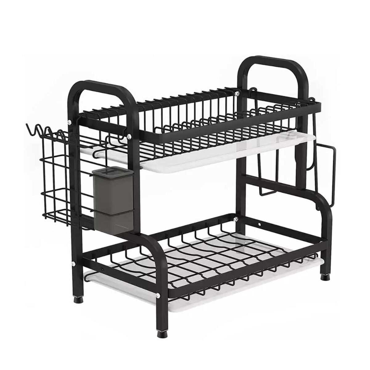 Secaplatos Escurridor 2 Niveles Simplit Negro
