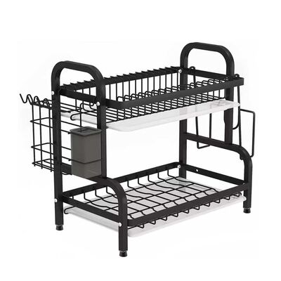 Secaplatos Escurridor 2 Niveles Simplit Negro