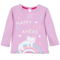 Polera Manga Larga Beba Chess Baby Lila, Rosado