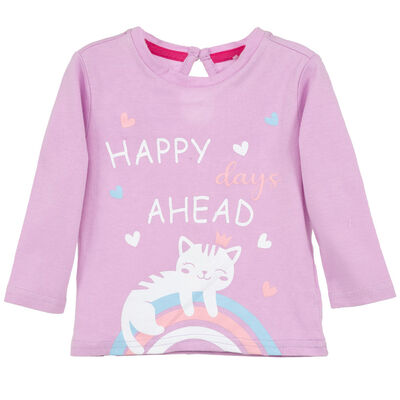 Imagen 1 del producto Polera Manga Larga Beba Chess Baby Lila, Rosado