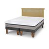 Cama Europea CIC Base Dividida King Balance + Respaldo Dublin Mostaza