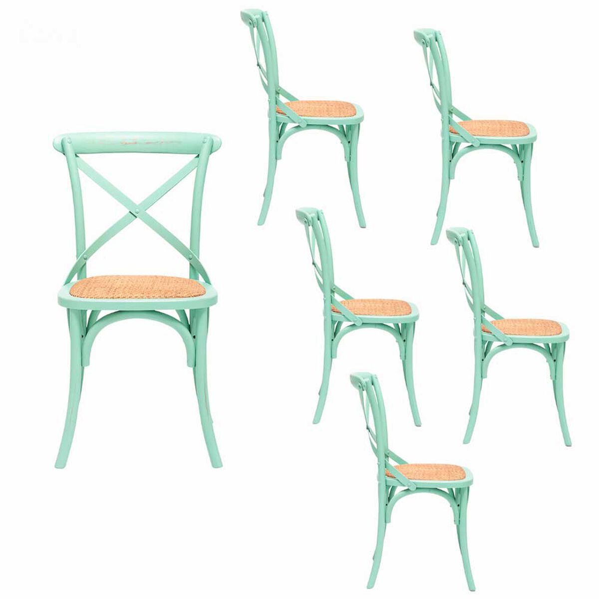 Set 6 Sillas Spazzio Retro Menta