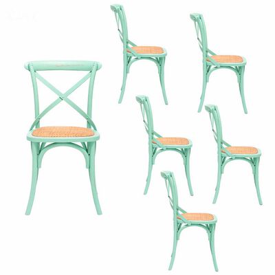 Set 6 Sillas Spazzio Retro Menta