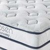 Cama Europea Rosen 1,5 Plazas Autonomy Sky + Respaldo + Velador Rachel