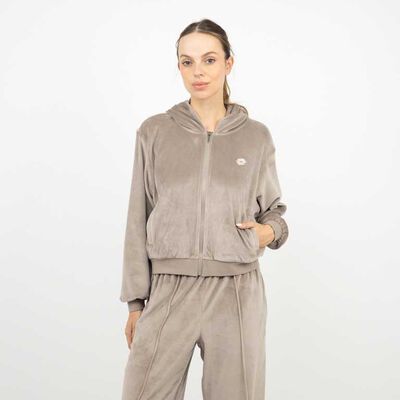 Polerón Deportivo Mujer Lotto Marron, Uva