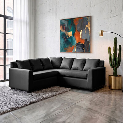 LATAM HOME Seccional Latam Home Lucca 3 Cuerpos PU Negro