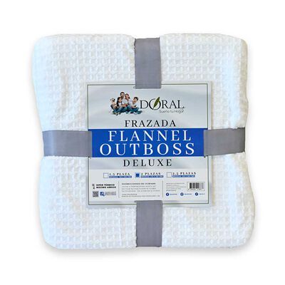 Imagen 1 del producto Frazada Poliéster Doral 2 Plazas Deluxe Blanco