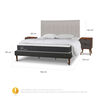 Cama Europea CIC King New Ortopedic + Respaldo Tigris + 2 Veladores + Almohadas + Plum&oacute;n