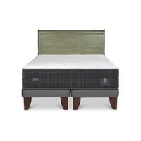 Cama Europea CIC Base Dividida King Lux + Respaldo Miro Olivo