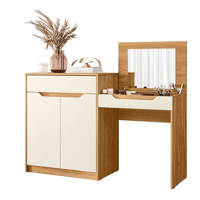 Imagen 1 del producto Tocador Vekkahome Trend 2 Puertas 1 Cajón Café