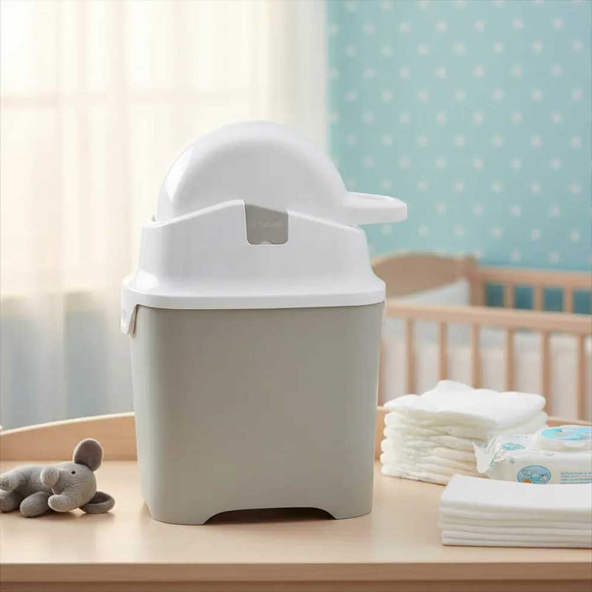 Basurero de Pa&ntilde;ales Beige Bebesit
