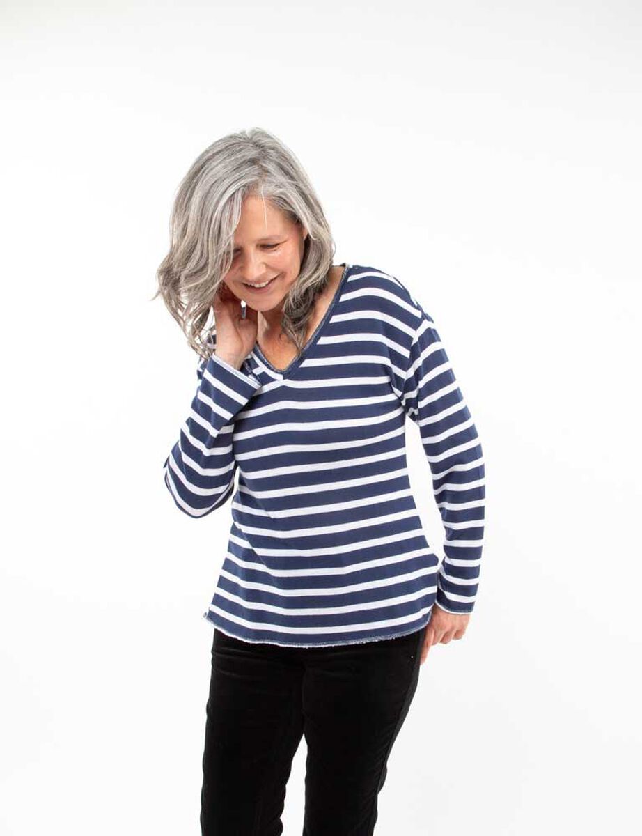 Sweater Estampado Cuello V Mujer Portman Club