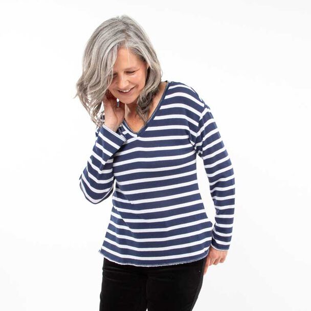 Sweater Estampado Cuello V Mujer Portman Club
