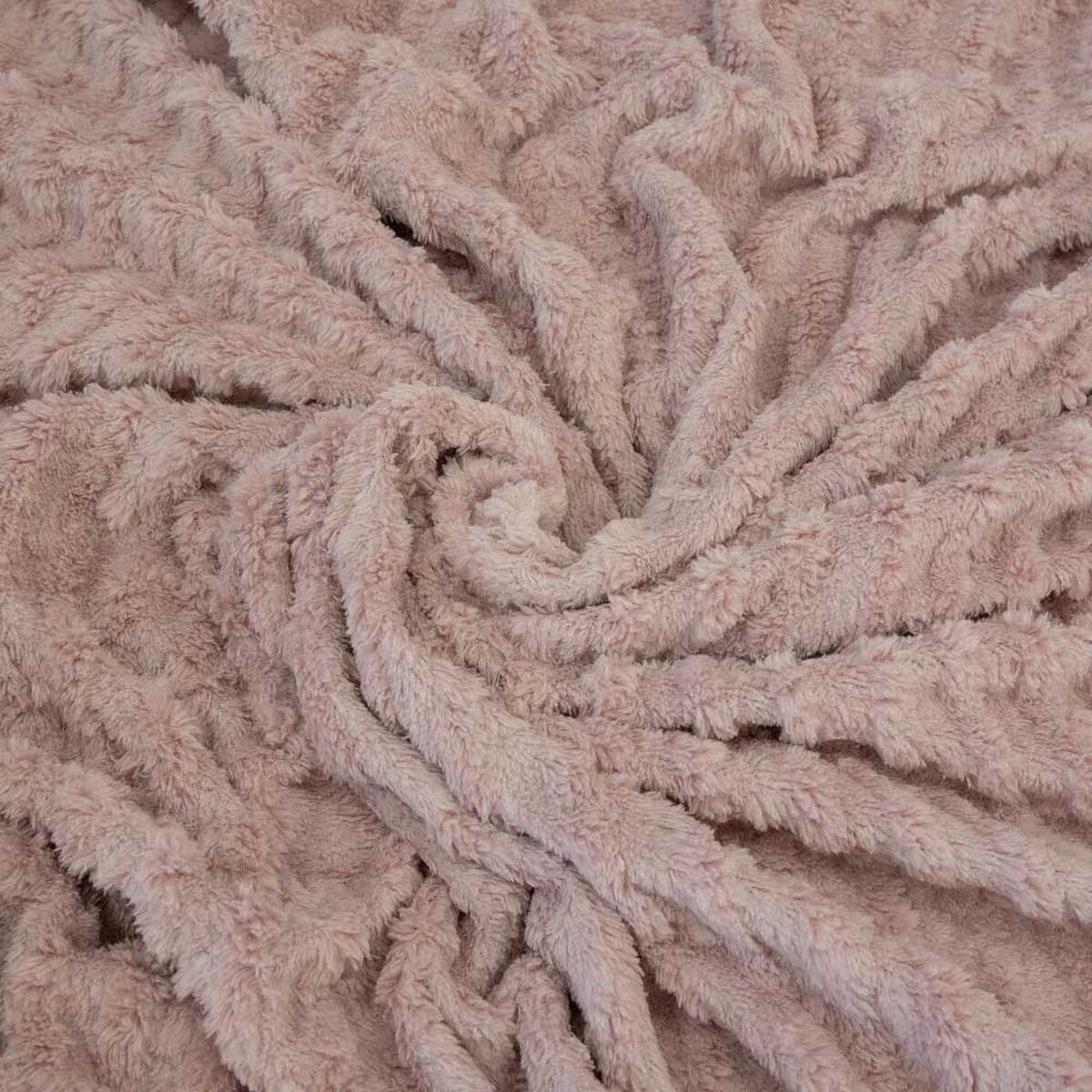 Frazada Doral 2 Plazas Chiporro Jacquard Liso Rosa Viejo