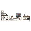 Rack TV  + Biblioteca Escalera + Arrimo Beijing TuHome