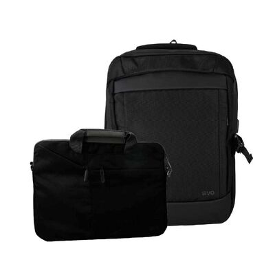 Mochila Levo Wolf Negra 15,6" + Funda Negra 15,6"