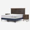 Cama Europea Rosen Base Dividida King Autonomy + Respaldo + 2 Veladores Anna