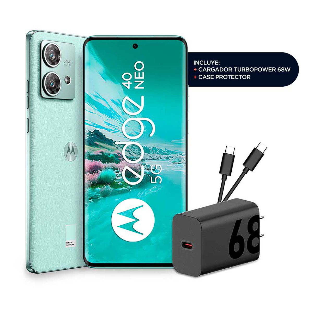 Celular Motorola Edge 40 Neo 256GB 6,55" Verde menta Liberado