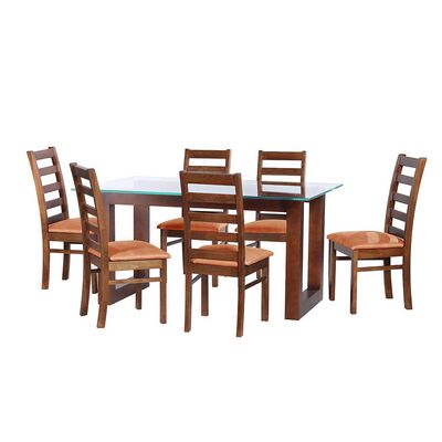 Juego de Comedor Latam Home Pamplona Granada 6 Sillas Velvet Pistacho