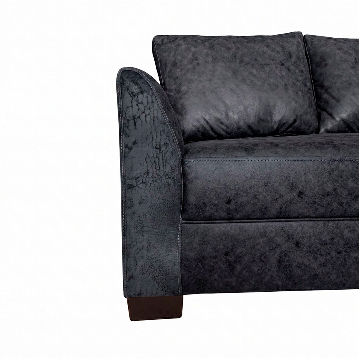Seccional Derecho Muebles MPR Denver 4 Cuerpos Negro