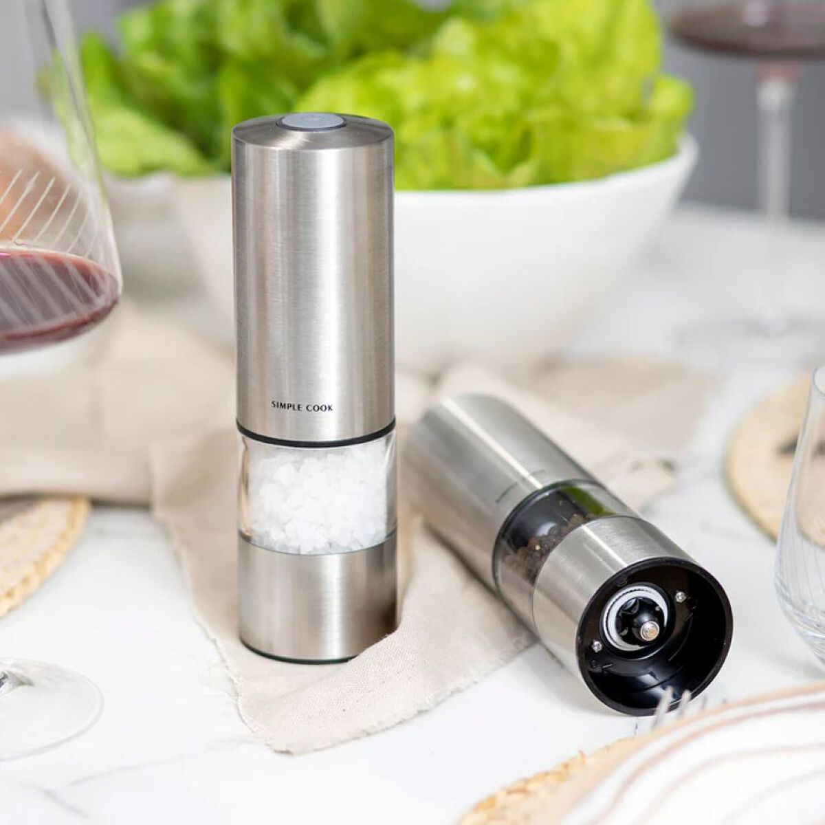 Salero Pimentero Recargable Simple Cook Power Spice