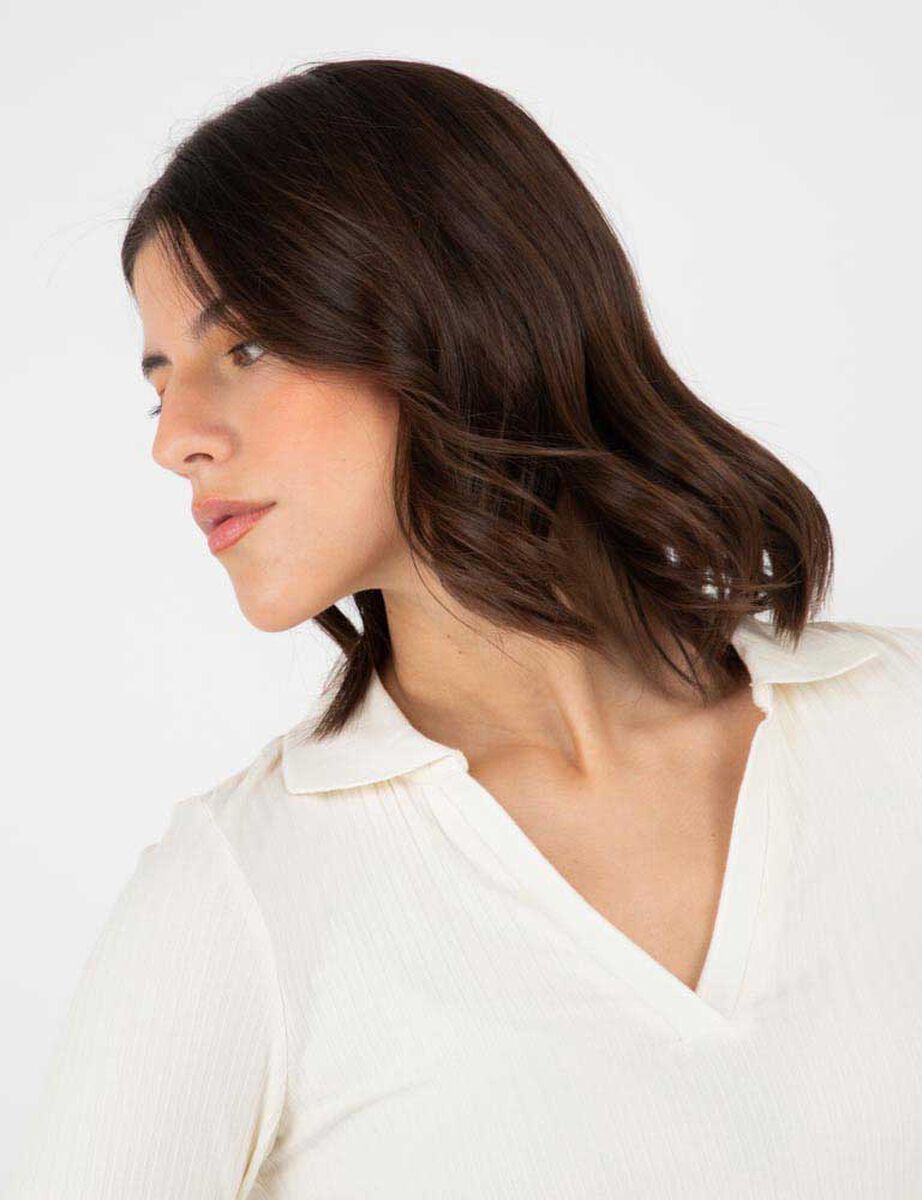 Polera Manga Larga Cuello Mujer Zibel