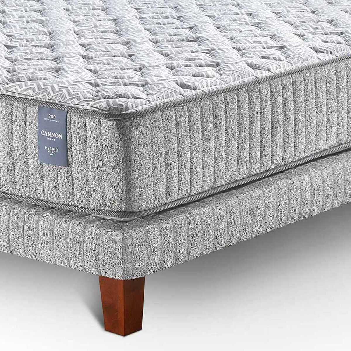 Cama Europea Cannon 1,5 Plazas Hybrid Visco