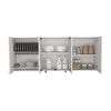 Mueble Superior de Cocina Tuhome 150 Vidrio 6 Puertas Blanco