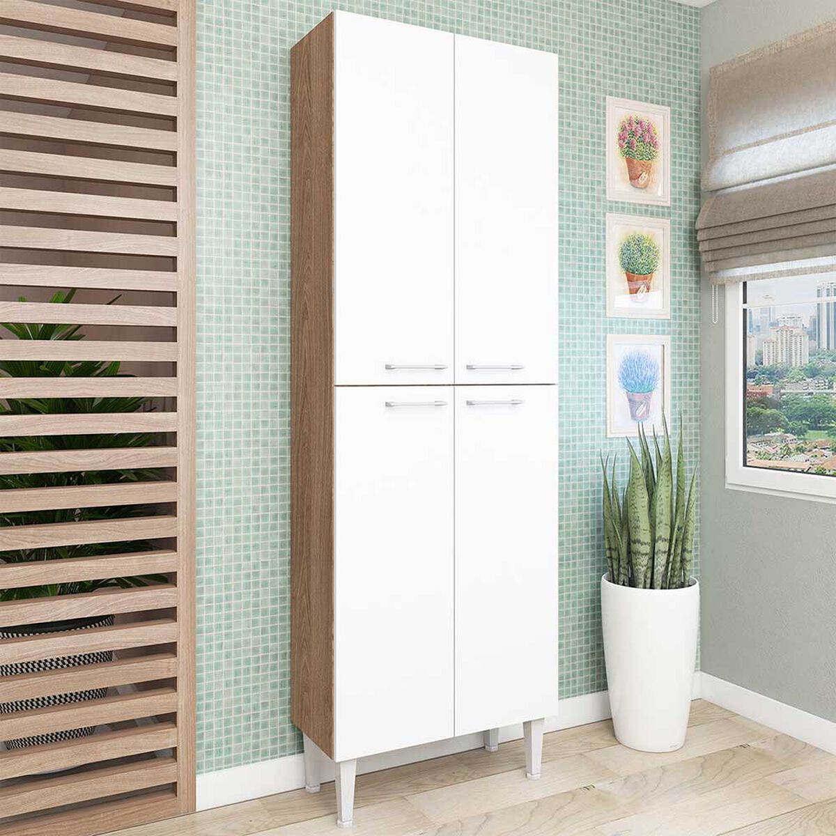 Despensa Vekkahome Emi 2 Puertas Blanco