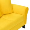 Juego de Living Bodevir Lua Felpa 3 Cuerpos + Dos Poltronas 1 Cuerpo Amarillo