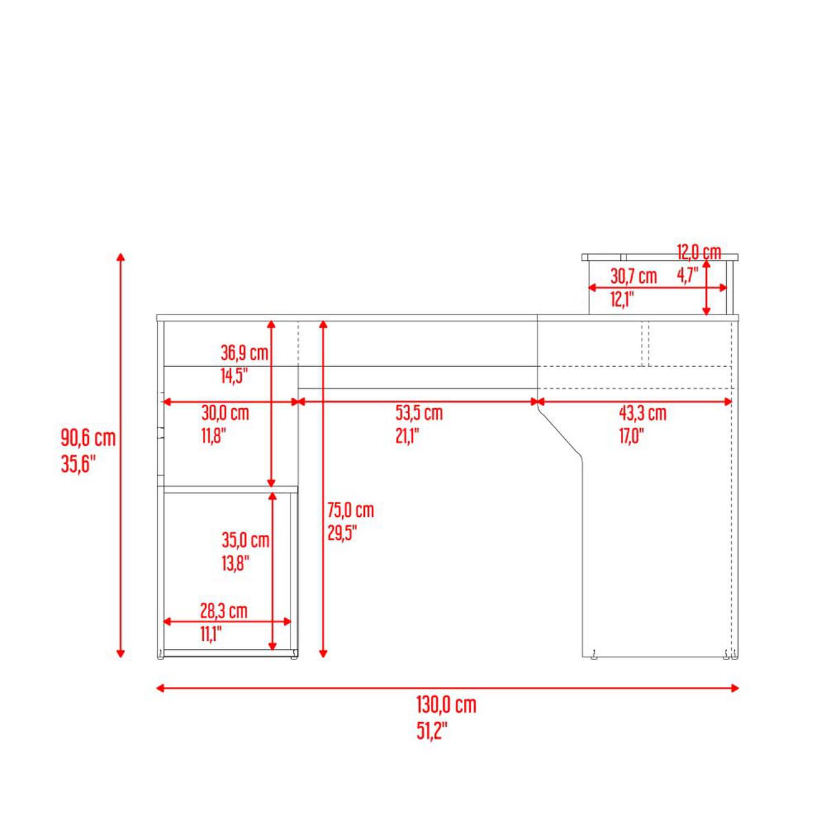 Escritorio en L Tuhome Juanita Fresno y Wengue&nbsp;