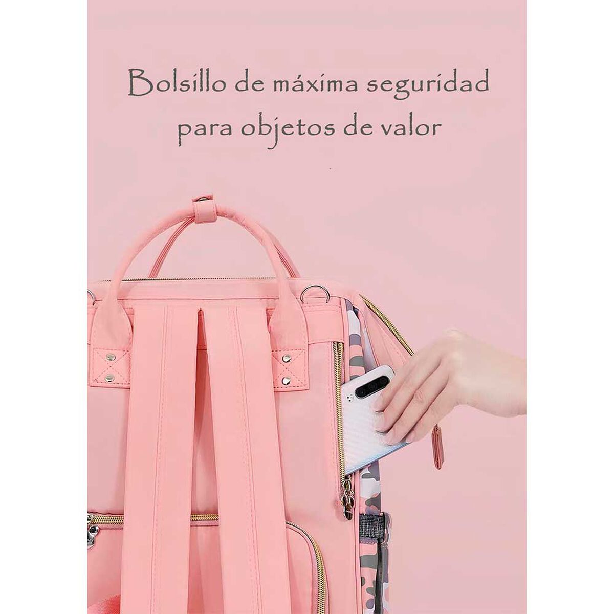 Mochila Pañalera Maternal con Accesorios Azul Lubabycas