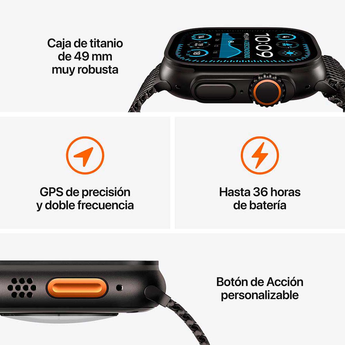 Smartwatch Apple Watch Ultra 2 49 mm Natural Titanium