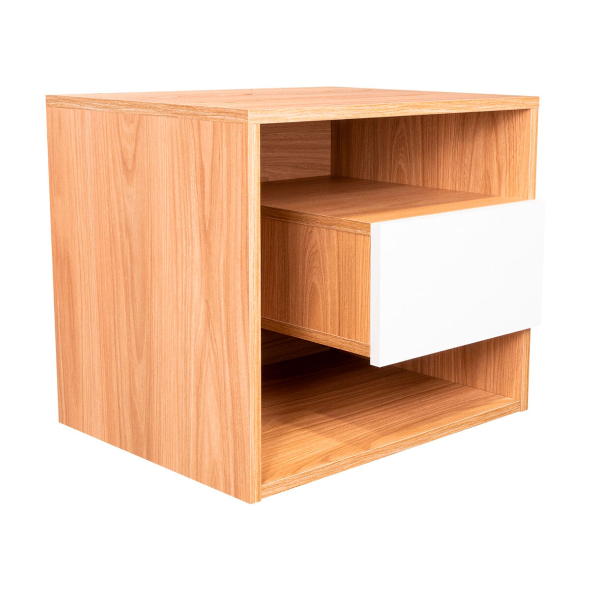 Velador Tuhome Bud 1 Caj&oacute;n Fresno Blanco