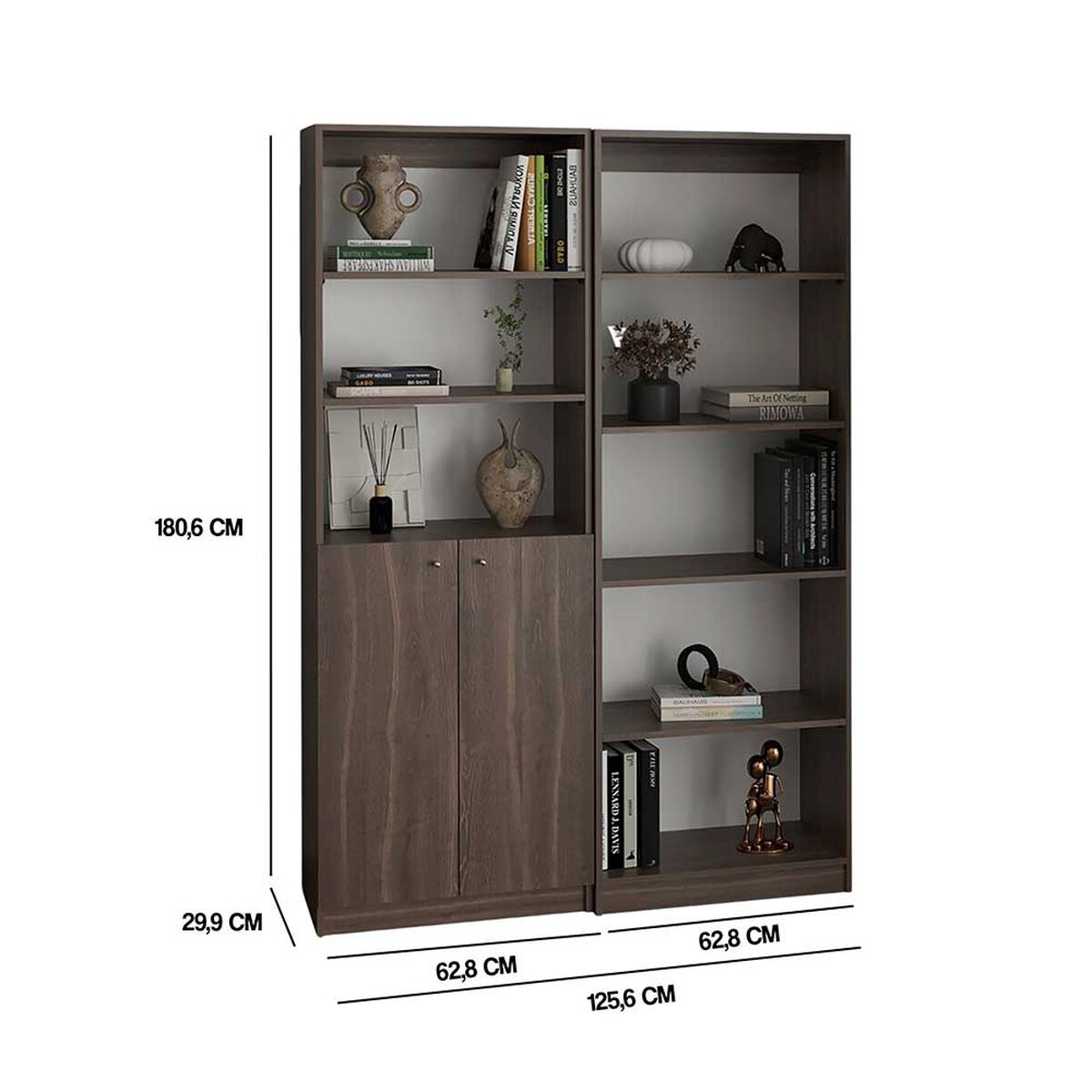 Set 2 Estantes Tuhome Home E 2 Puertas Milan
