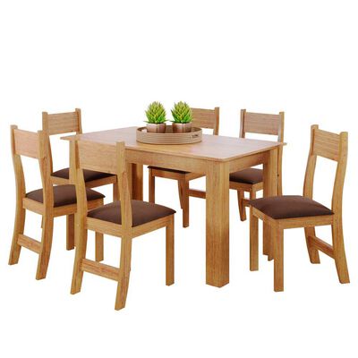 Imagen 1 del producto Juego de Cómedor Altavision Violeta 6 Sillas Café