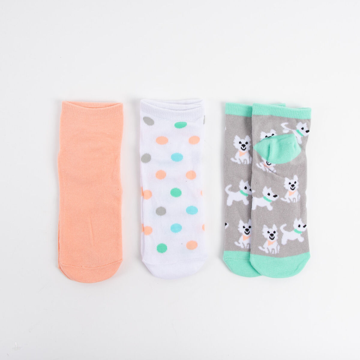 Pack 3 Calcetines Corto Mujer Icono